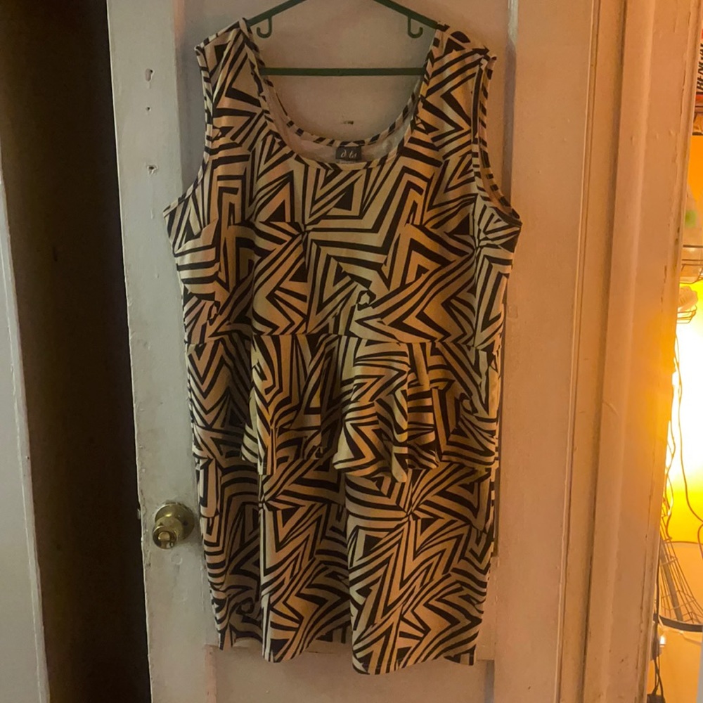 Zig Zag Peplum Dress